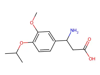 3-Amino-3-(4-isopropoxy-3-methoxyphenyl)propanoic acid structure