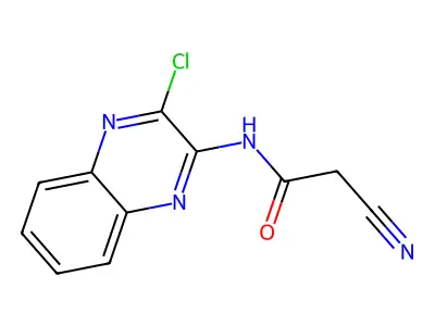 N-(3-chloroquinoxalin-2-yl)-2-cyanoacetamide structure