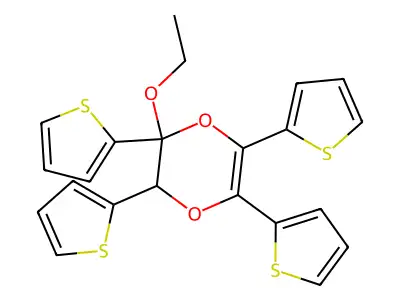 2-Ethoxy-2,3-dihydro-2,3,5,6-tetra-2-thienyl-1,4-dioxin structure