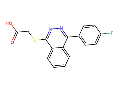 2-{[4-(4-Fluorophenyl)phthalazin-1-yl]sulfanyl}acetic acid structure