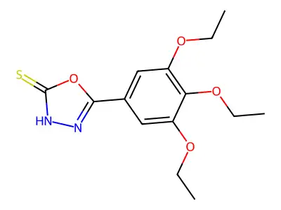 5-(3,4,5-Triethoxyphenyl)-1,3,4-oxadiazole-2-thiol structure