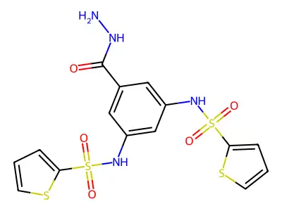 3,5-Bis[(2-thienylsulfonyl)amino]benzoic acid hydrazide structure