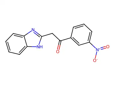 2-(1H-1,3-benzodiazol-2-yl)-1-(3-nitrophenyl)ethan-1-one structure