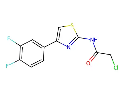 2-chloro-N-[4-(3,4-difluorophenyl)-1,3-thiazol-2-yl]acetamide structure