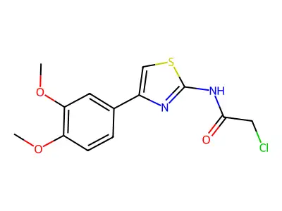 2-chloro-N-[4-(3,4-dimethoxyphenyl)-1,3-thiazol-2-yl]acetamide structure