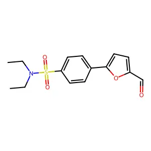 N,N-diethyl-4-(5-formylfuran-2-yl)benzene-1-sulfonamide structure
