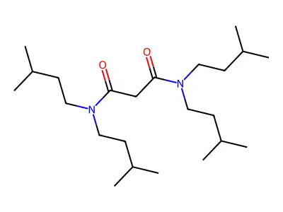 N,N,N',N'-tetrakis(3-methylbutyl)propanediamide structure