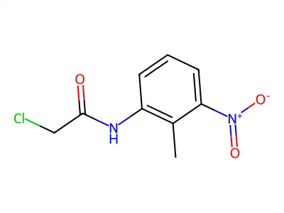 2-chloro-N-(2-methyl-3-nitrophenyl)acetamide structure