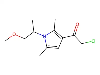 2-chloro-1-[1-(1-methoxypropan-2-yl)-2,5-dimethyl-1H-pyrrol-3-yl]ethan-1-one structure