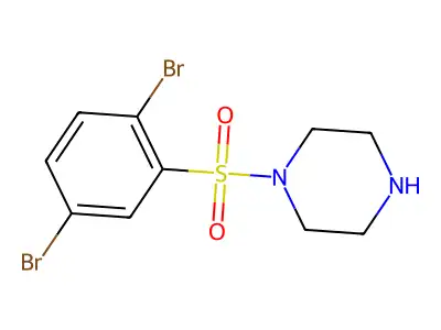 1-((2,5-Dibromophenyl)sulfonyl)piperazine structure