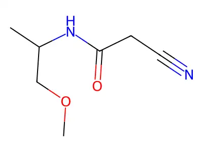 2-cyano-N-(1-methoxypropan-2-yl)acetamide structure