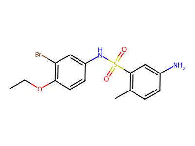 5-amino-N-(3-bromo-4-ethoxyphenyl)-2-methylbenzene-1-sulfonamide structure