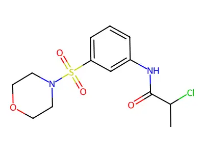 2-chloro-N-(3-(morpholine-4-sulfonyl)phenyl)propanamide structure