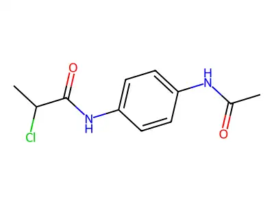 N-[4-(acetylamino)phenyl]-2-chloropropanamide structure