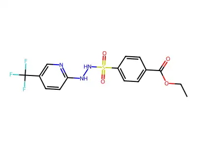 Ethyl 4-[[[5-(trifluoromethyl)pyridin-2-yl]amino]sulfamoyl]benzoate structure