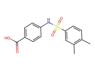 4-(3,4-Dimethylbenzenesulfonamido)benzoic acid structure