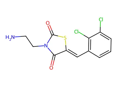 3-(2-Aminoethyl)-5-[(2,3-dichlorophenyl)methylidene]-1,3-thiazolidine-2,4-dione structure