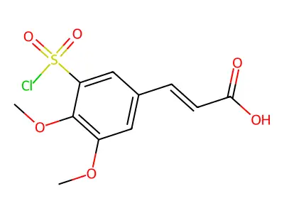 3-(3-Chlorosulfonyl-4,5-dimethoxy-phenyl)-acrylic acid structure