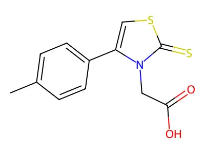 2-[4-(4-Methylphenyl)-2-sulfanylidene-2,3-dihydro-1,3-thiazol-3-yl]acetic acid structure