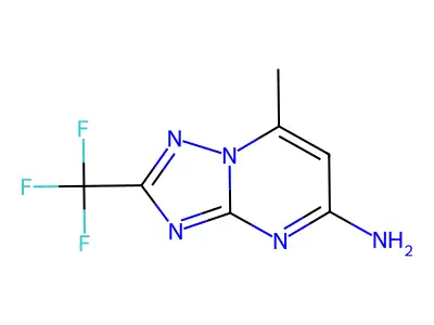 7-Methyl-2-(trifluoromethyl)-(1,2,4)triazolo(1,5-a)pyrimidin-5-amine structure