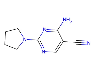 4-Amino-2-(pyrrolidin-1-yl)pyrimidine-5-carbonitrile structure