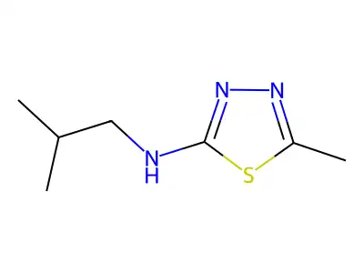 N-Isobutyl-5-methyl-1,3,4-thiadiazol-2-amine structure