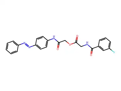 Glycine, N-(3-fluorobenzoyl)-, 2-oxo-2-[[4-(phenylazo)phenyl]amino]ethyl ester (9CI) structure