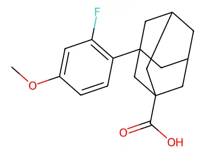 3-(2-Fluoro-4-methoxyphenyl)adamantane-1-carboxylic acid structure