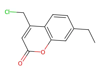 4-(chloromethyl)-7-ethyl-2H-chromen-2-one structure