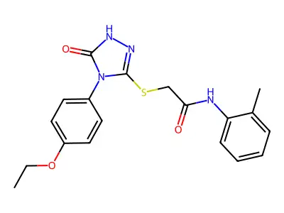 2-[[4-(4-Ethoxyphenyl)-4,5-dihydro-5-oxo-1H-1,2,4-triazol-3-yl]thio]-N-(2-methylphenyl)acetamide structure