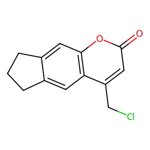 4-(chloromethyl)-7,8-dihydrocyclopenta[g]chromen-2(6H)-one structure