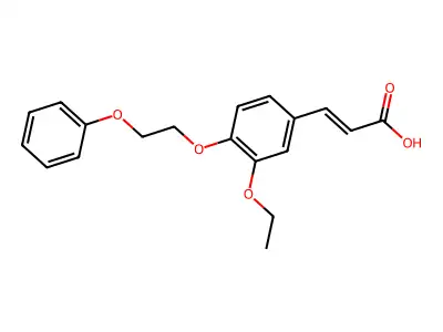3-[3-Ethoxy-4-(2-phenoxy-ethoxy)-phenyl]-acrylic acid structure
