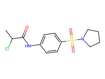 2-chloro-N-[4-(pyrrolidine-1-sulfonyl)phenyl]propanamide structure