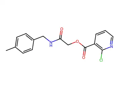 [2-[(4-Methylphenyl)methylamino]-2-oxoethyl] 2-chloropyridine-3-carboxylate structure
