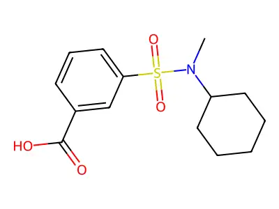 3-[Cyclohexyl(methyl)sulfamoyl]benzoic acid structure