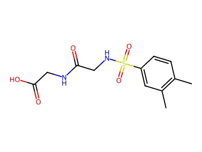 [2-(3,4-Dimethyl-benzenesulfonylamino)-acetylamino]-acetic acid structure