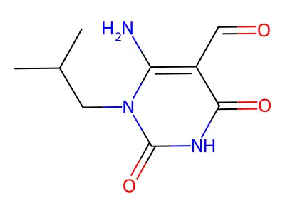 6-Amino-1-(2-methylpropyl)-2,4-dioxopyrimidine-5-carbaldehyde structure