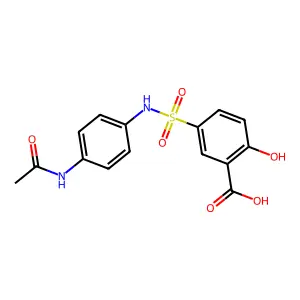5-{[4-(Acetylamino)anilino]sulfonyl}-2-hydroxybenzoic acid structure