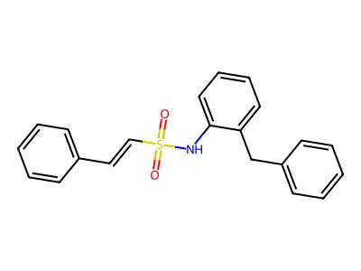 N-(2-benzylphenyl)-2-phenylethene-1-sulfonamide structure