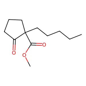 Cyclopentanecarboxylic acid, 2-oxo-1-pentyl-, methyl ester structure