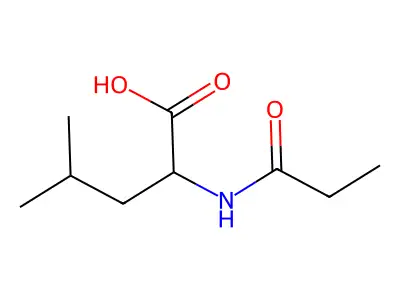 4-Methyl-2-(propanoylamino)pentanoic acid structure
