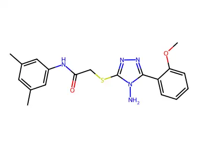 2-{[4-amino-5-(2-methoxyphenyl)-4H-1,2,4-triazol-3-yl]sulfanyl}-N-(3,5-dimethylphenyl)acetamide structure