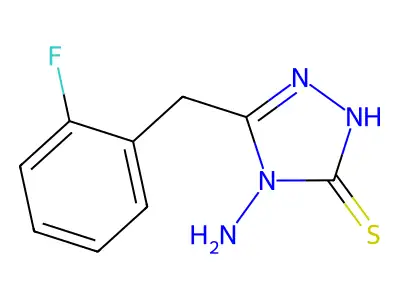 4-amino-5-[(2-fluorophenyl)methyl]-4H-1,2,4-triazole-3-thiol structure