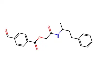 [2-Oxo-2-(4-phenylbutan-2-ylamino)ethyl] 4-formylbenzoate structure