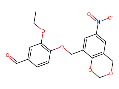 3-Ethoxy-4-[(6-nitro-2,4-dihydro-1,3-benzodioxin-8-yl)methoxy]benzaldehyde structure