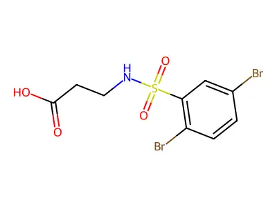 3-(2,5-Dibromobenzenesulfonamido)propanoic acid structure