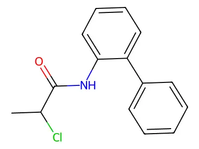 2-chloro-N-(2-phenylphenyl)propanamide structure