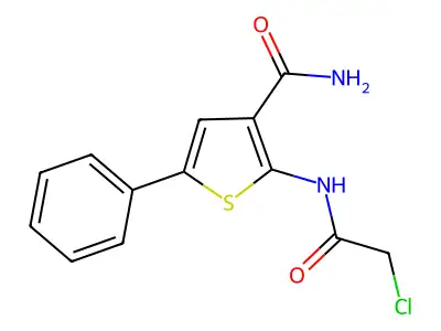2-(2-Chloroacetamido)-5-phenylthiophene-3-carboxamide structure