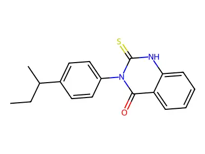3-[4-(Butan-2-yl)phenyl]-2-sulfanyl-3,4-dihydroquinazolin-4-one structure
