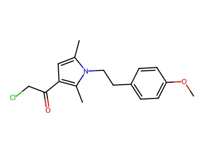 2-chloro-1-(1-(2-(4-methoxyphenyl)ethyl)-2,5-dimethyl-1H-pyrrol-3-yl)ethan-1-one structure
